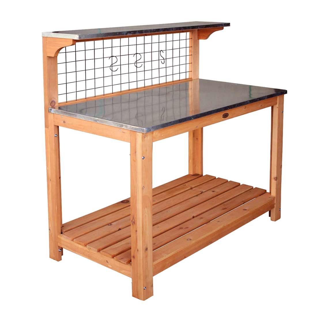 Habau Gartentisch/Pflanztisch 101x55 cm mit verzinkter Arbeitsplatte