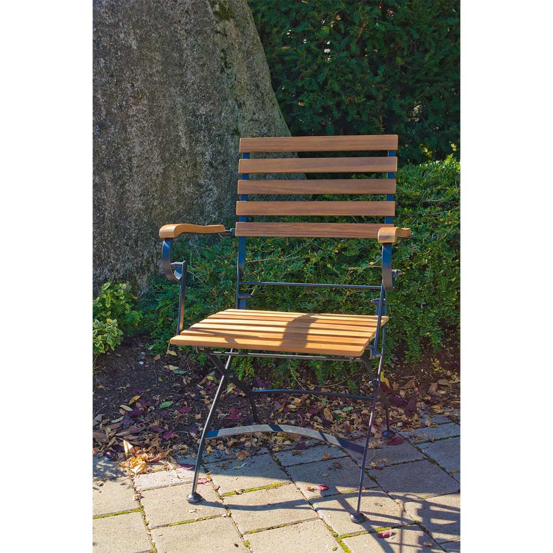 Acamp Lindau Biergartensessel Eisen/Akazie