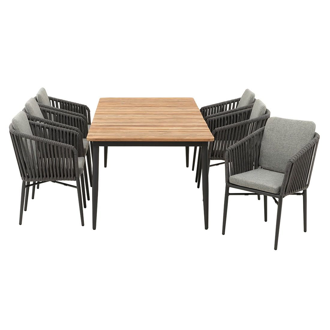 Acamp Manhattan Gartenmöbelset 7-tlg. mit Tisch 220x100 cm