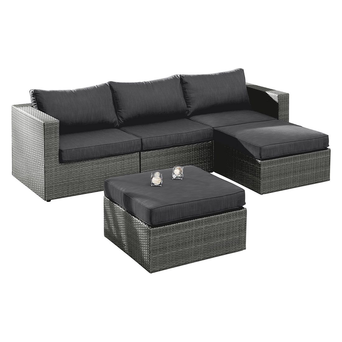 Best Aruba Ecklounge 5-teilig Geflecht