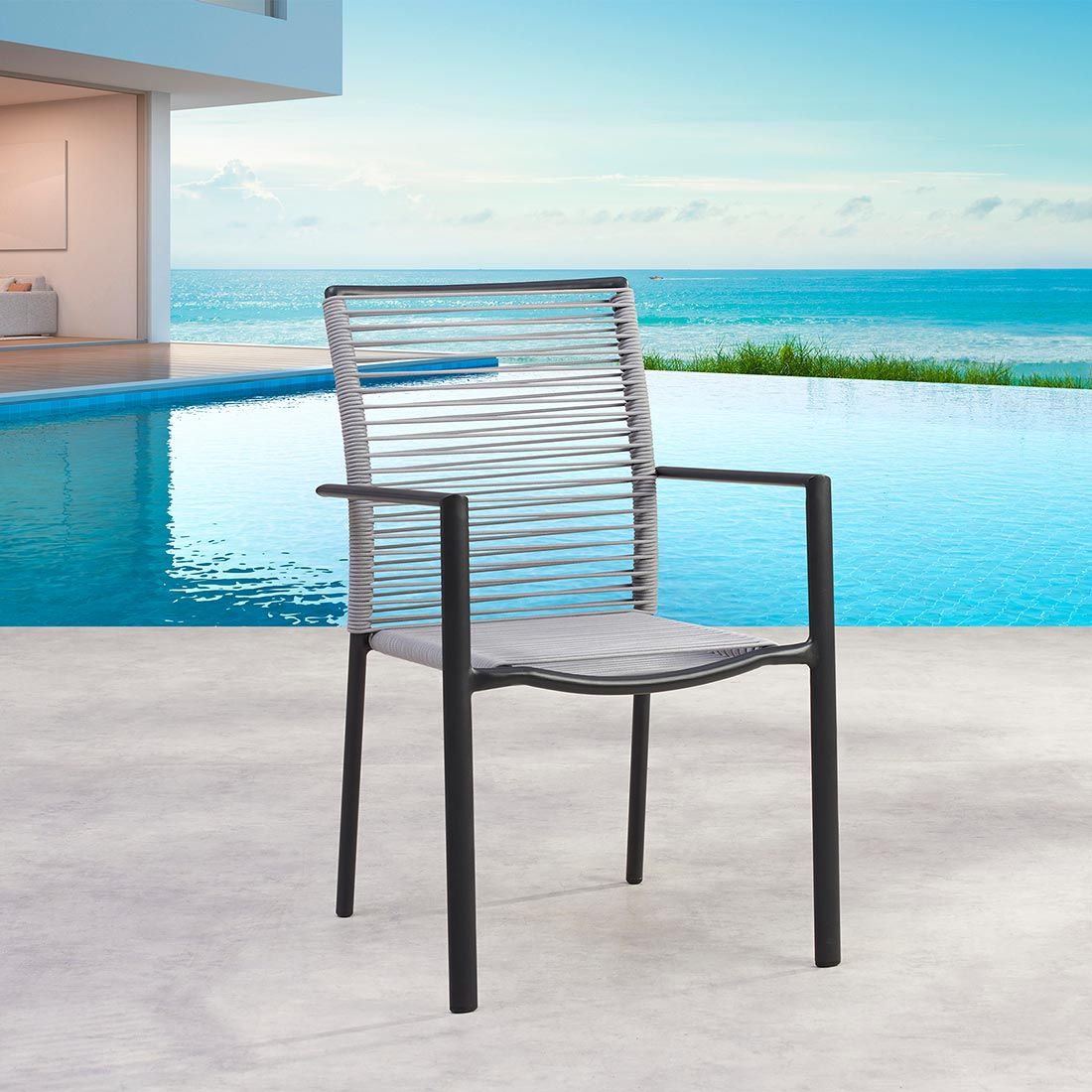 Best Vincenza Diningsessel Aluminium/Rope