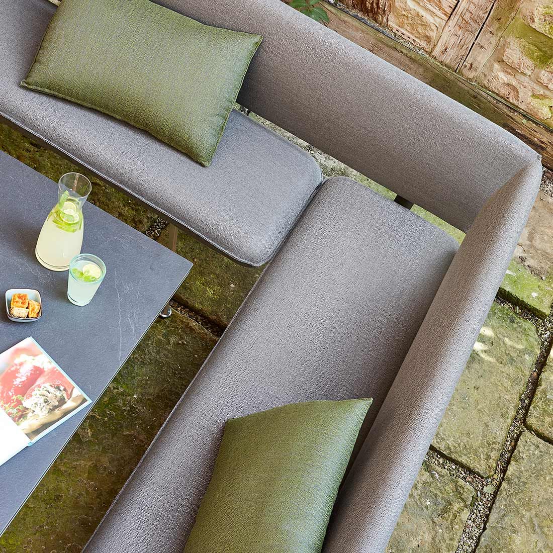 Best Babylon Bravour Gartenbank 150cm Edelstahl/Horizon