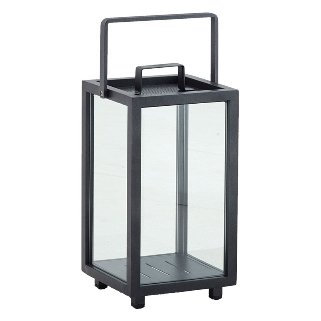 CaneLine Lighthouse Laterne 23x23x42 cm Aluminium Lava Grey Garten