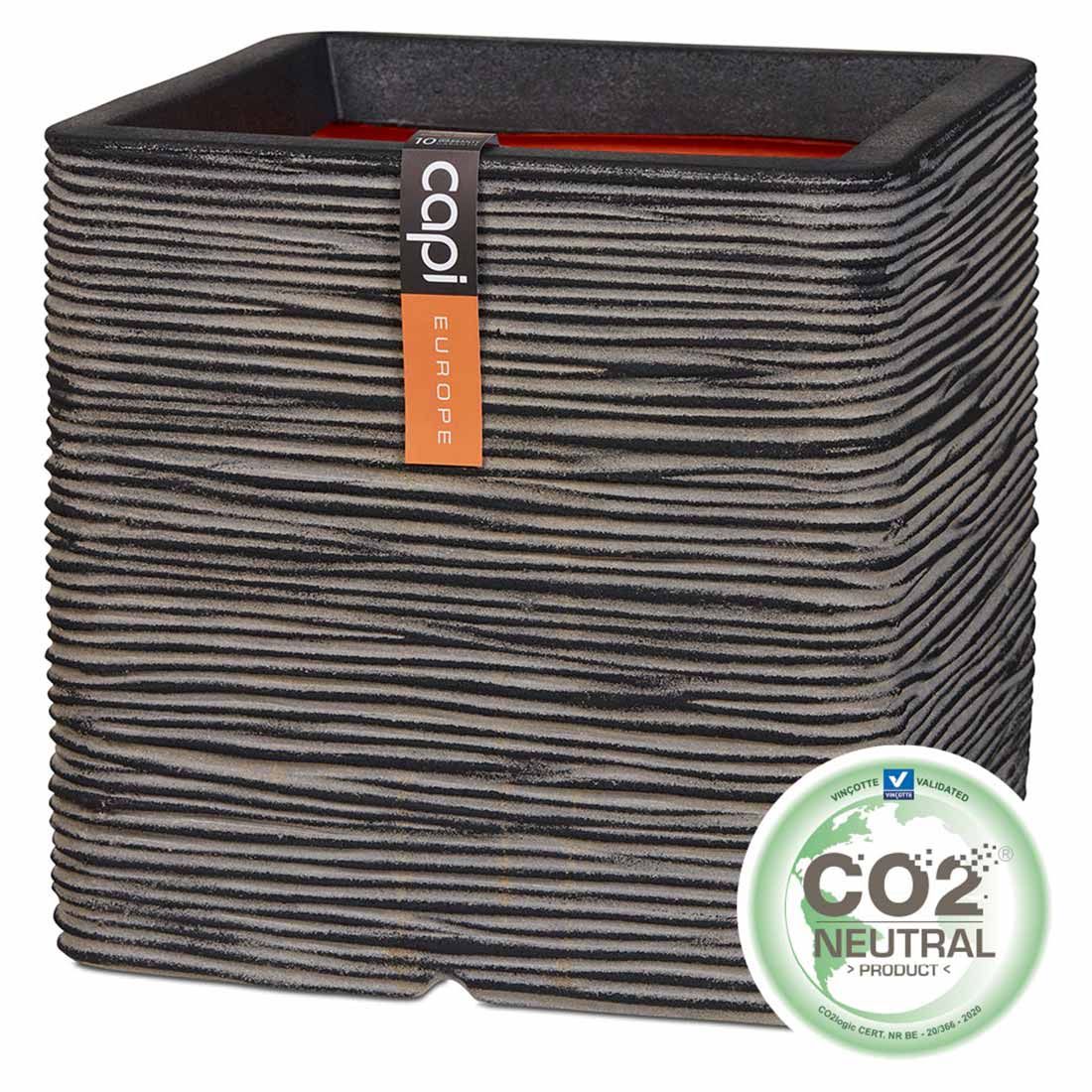 capi Nature Rib Pflanztopf 50x50x50cm Kunststoff