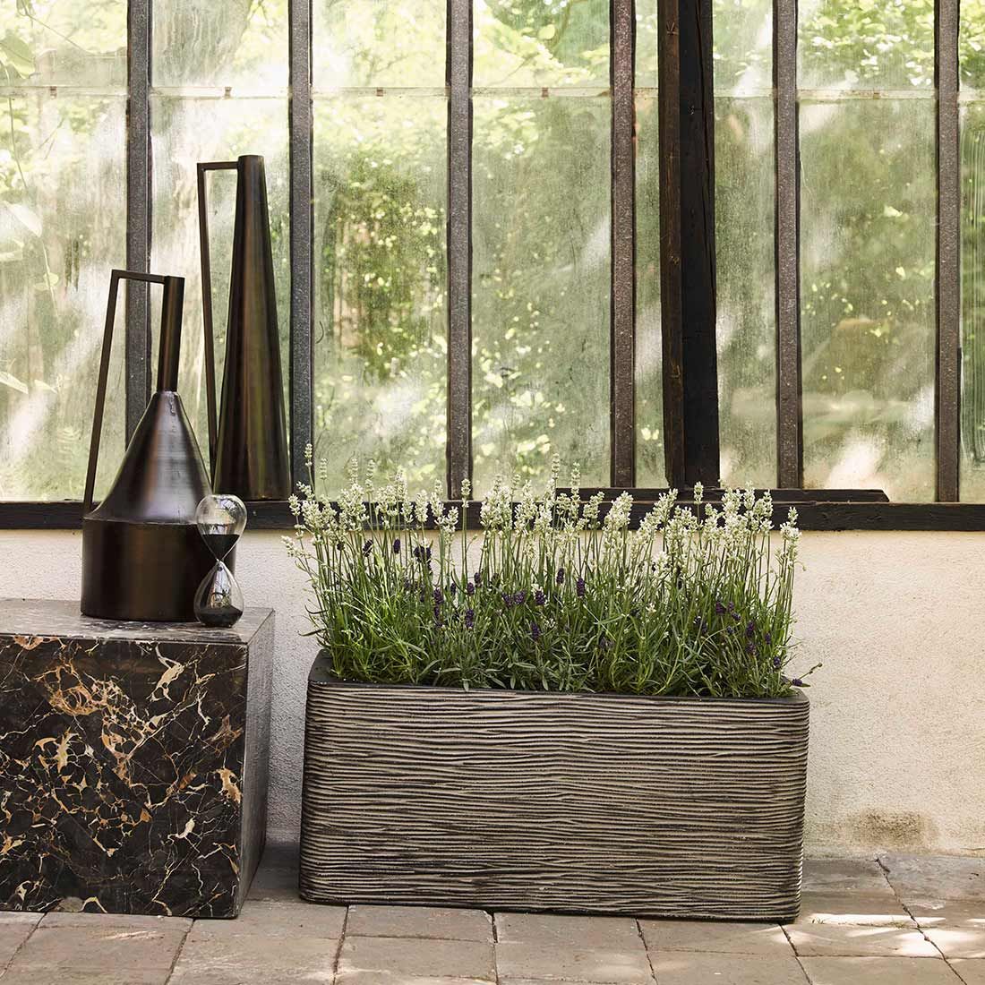 capi Rib Pflanztopf 73x39x32cm Kunststoff