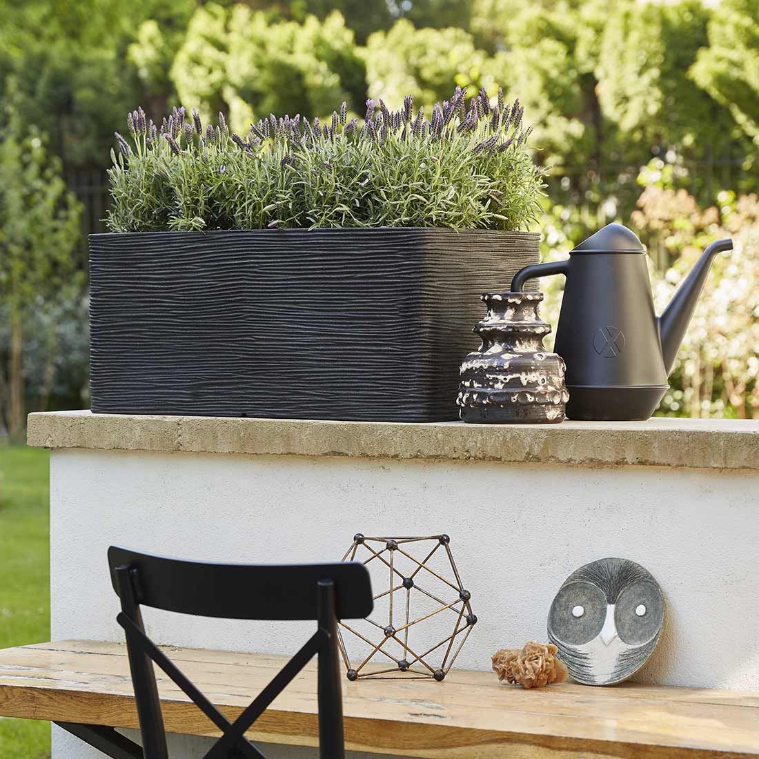 capi Rib Pflanztopf 73x39x32cm Kunststoff