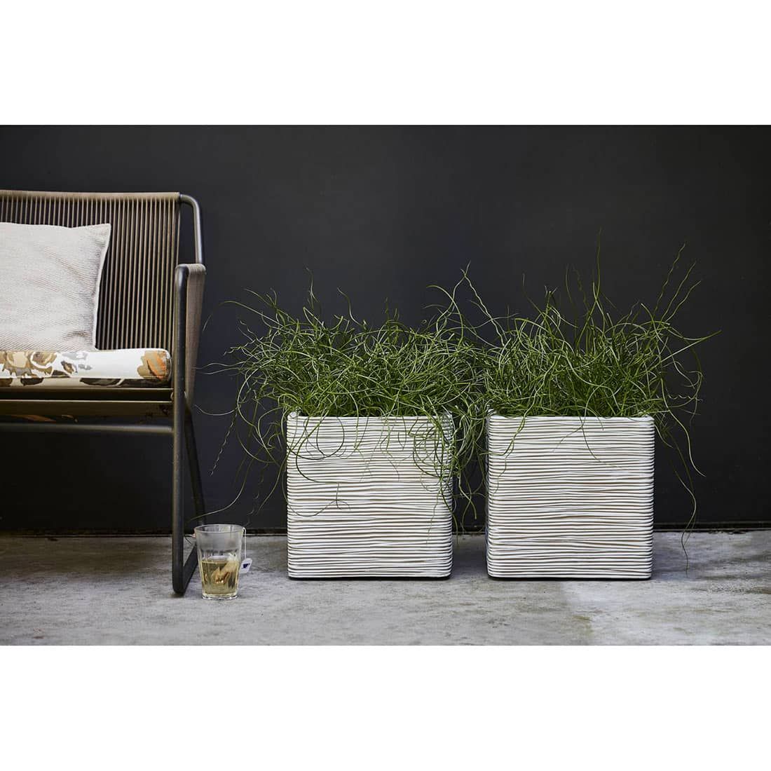 capi Nature Rib Pflanztopf 40x40x40 cm Kunststoff