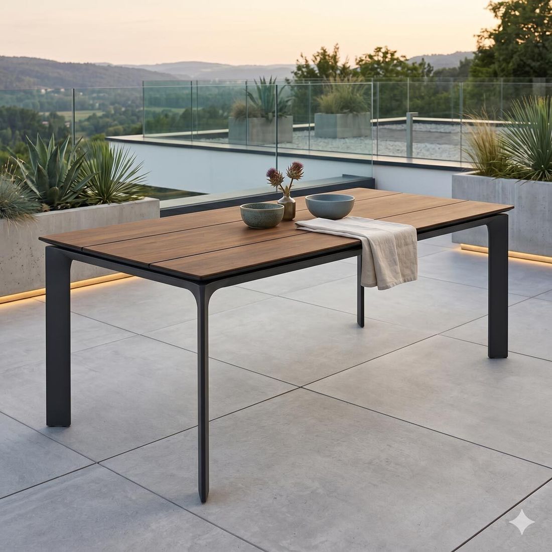 Kettler Diamond Gartentisch 220x95cm Aluminium/HPL