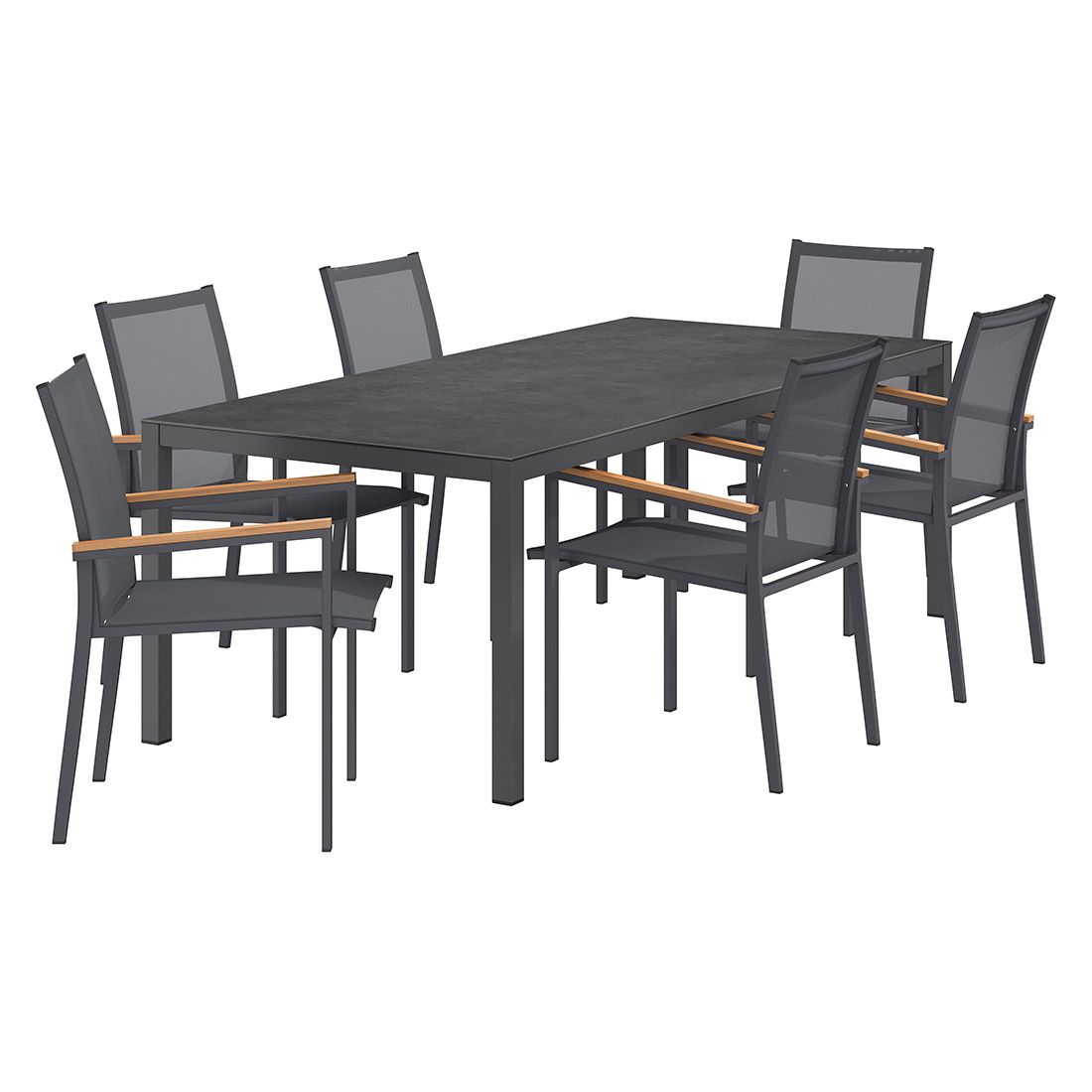 OUTLIV. Kobe Gartenmöbel-Set L (6 Plätze) Tisch 220x100cm