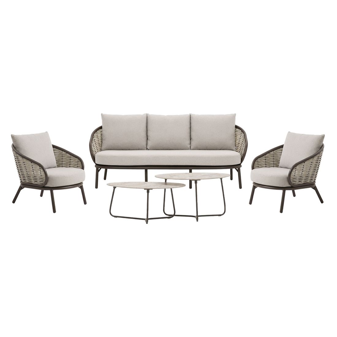 Apple Bee Pine Key Loungeset inkl. Loungetische Aluminium/Polyrattan/Bee Wett