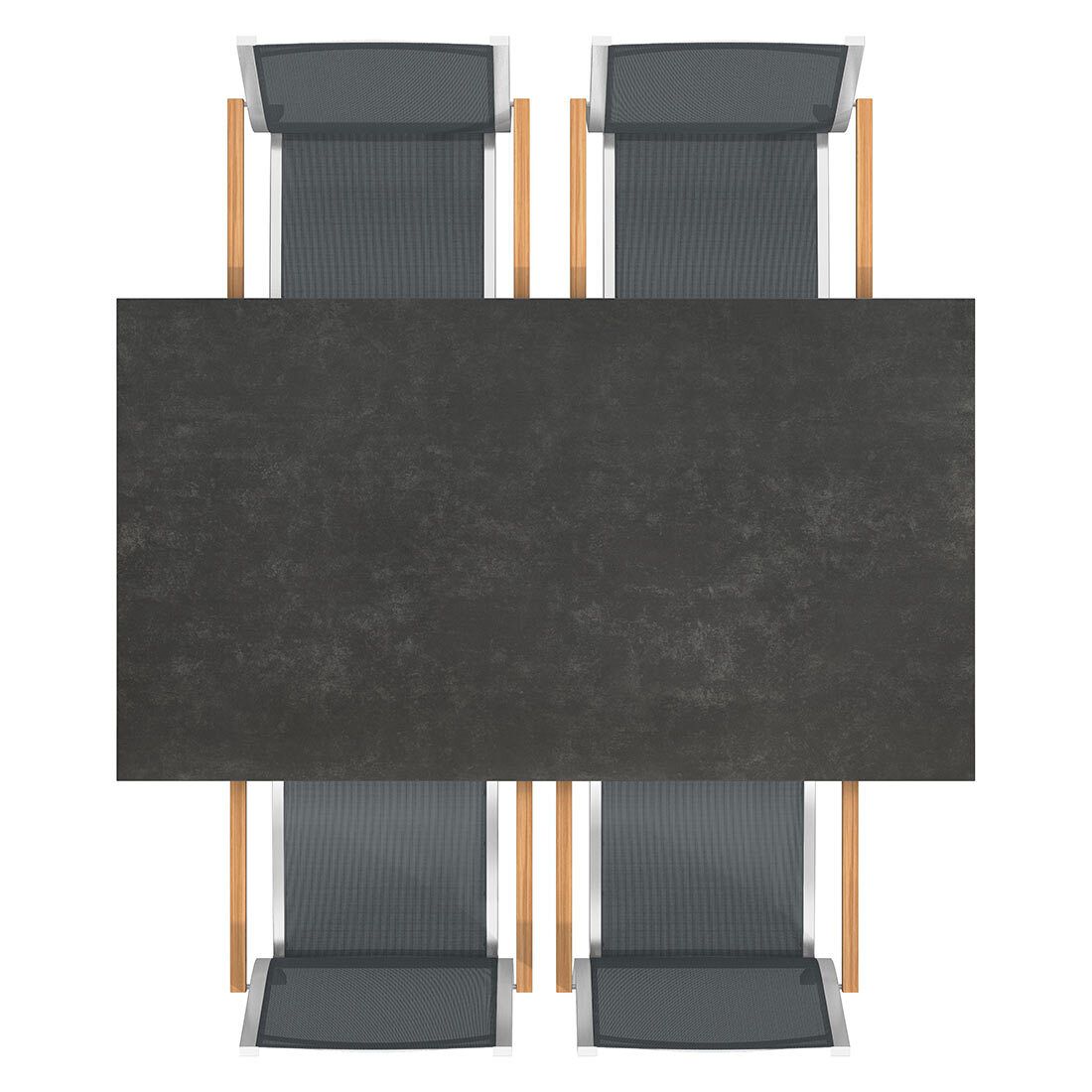 Stern Cardiff Gartenmöbel-Set M (4 Plätze) mit OUTLIV. Tisch 160x90cm