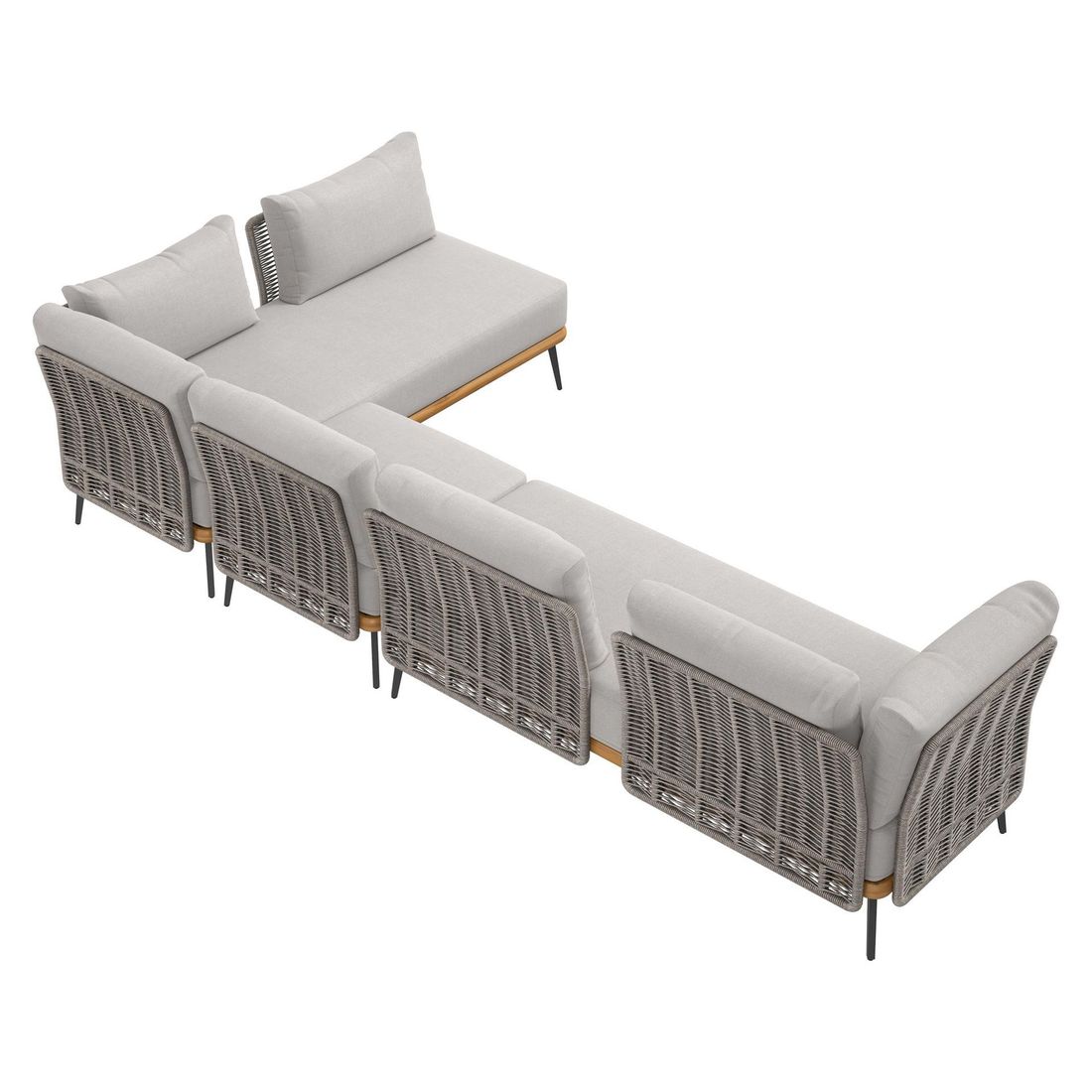 OUTLIV. Ava Dininglounge Akazie/Rope/Polyester