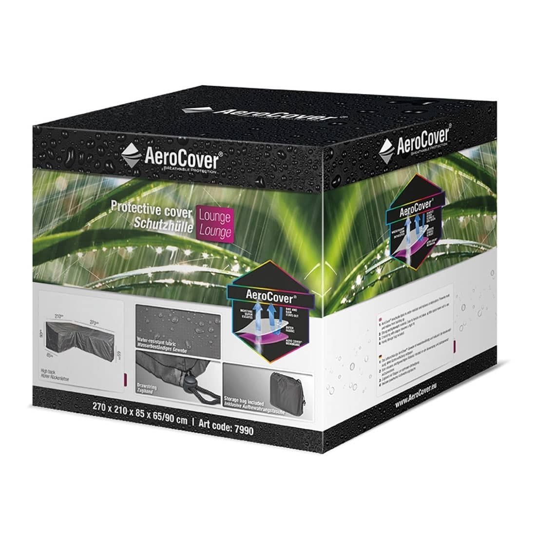 AeroCover Schutzhülle für Ecklounge 270x210x65/90cm