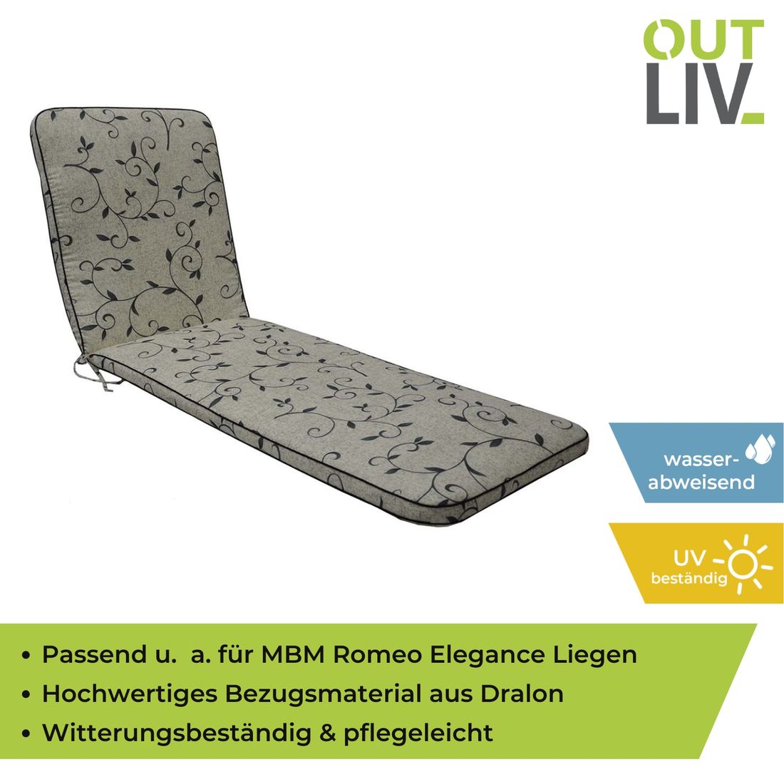 OUTLIV. Romeo Elecance Liegenauflage 190x60x5cm