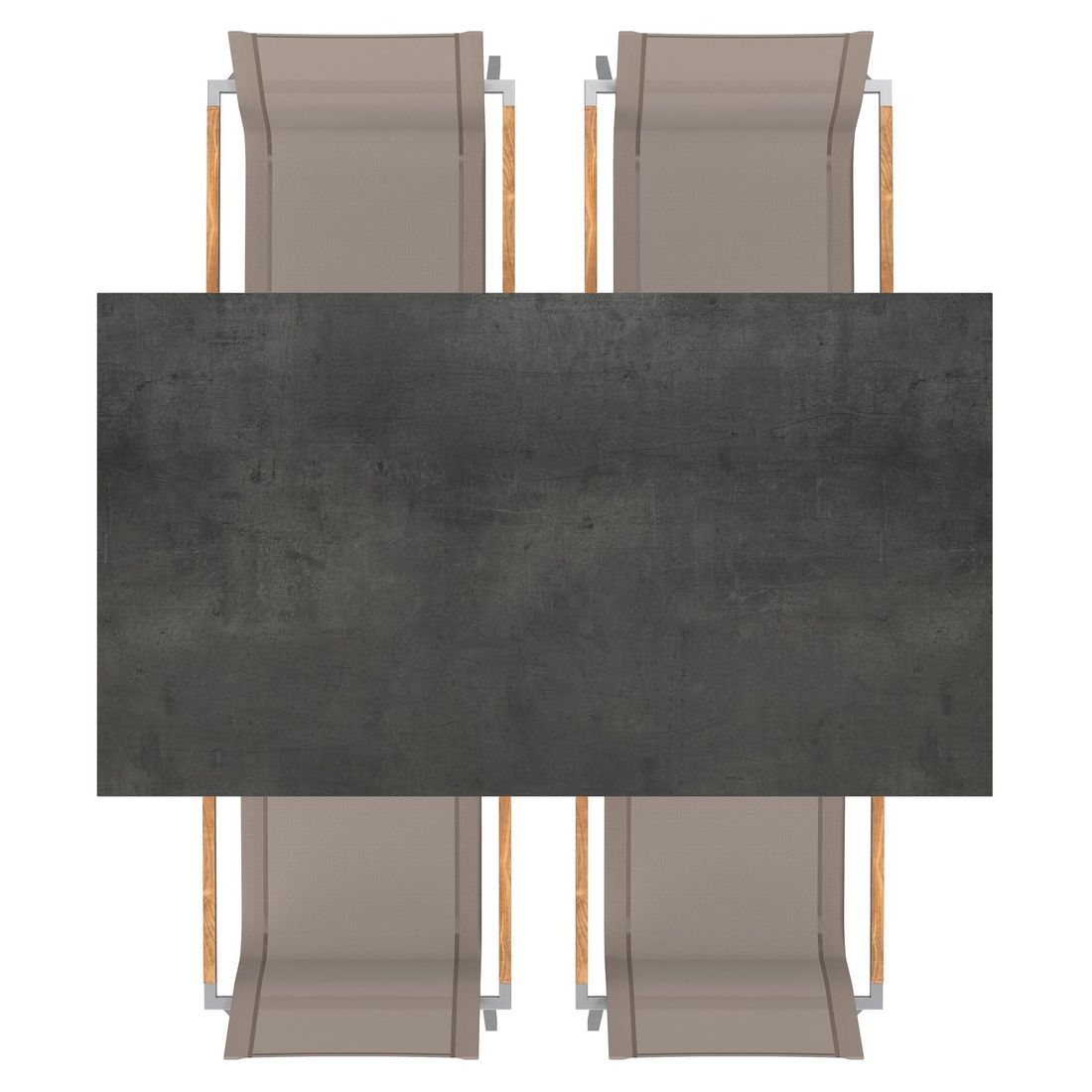OUTLIV. Rimini Gartenmöbelset 5-tlg. Tisch 160x90cm