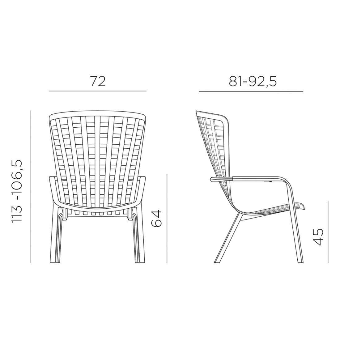 Nardi Folio Gartenmöbel-Set 3-tlg.