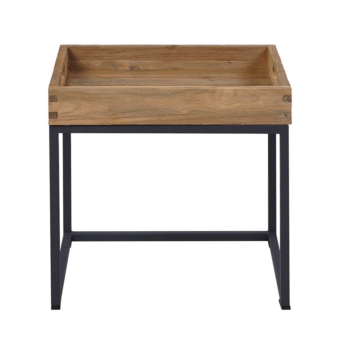 OUTLIV. Tray Beistelltisch Stahl/Teak Recycelt