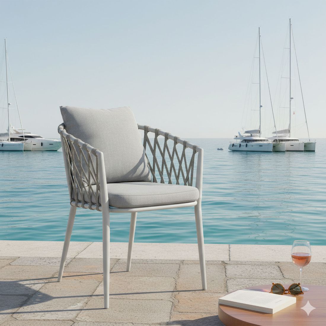 LC Garden Sunrepo Stapelsessel Aluminium mit Sitz- und Rückenkissen