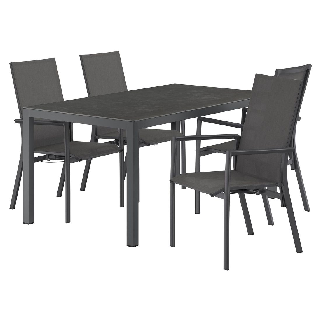 OUTLIV. Lucca Gartenmöbel-Set M (4 Plätze) Tisch 160x90cm