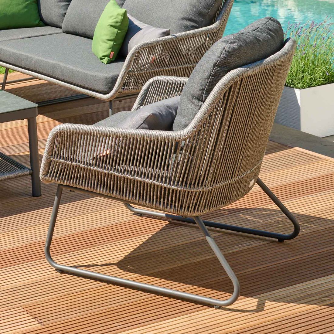 Siena Garden Kansas Loungesessel Aluminium/Geflecht