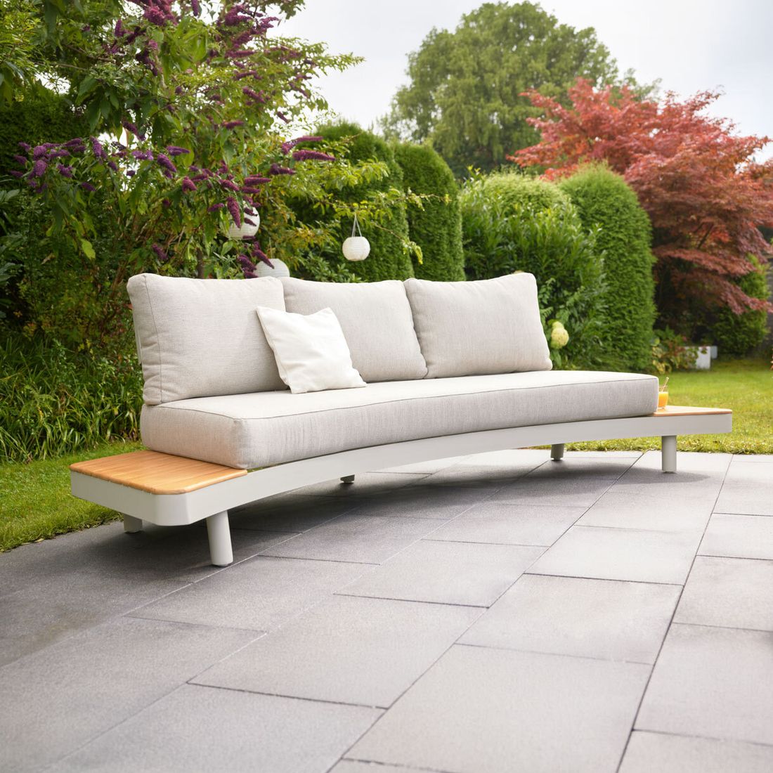 Interliving 7015 Gartenloungesofa Aluminium/Olefin