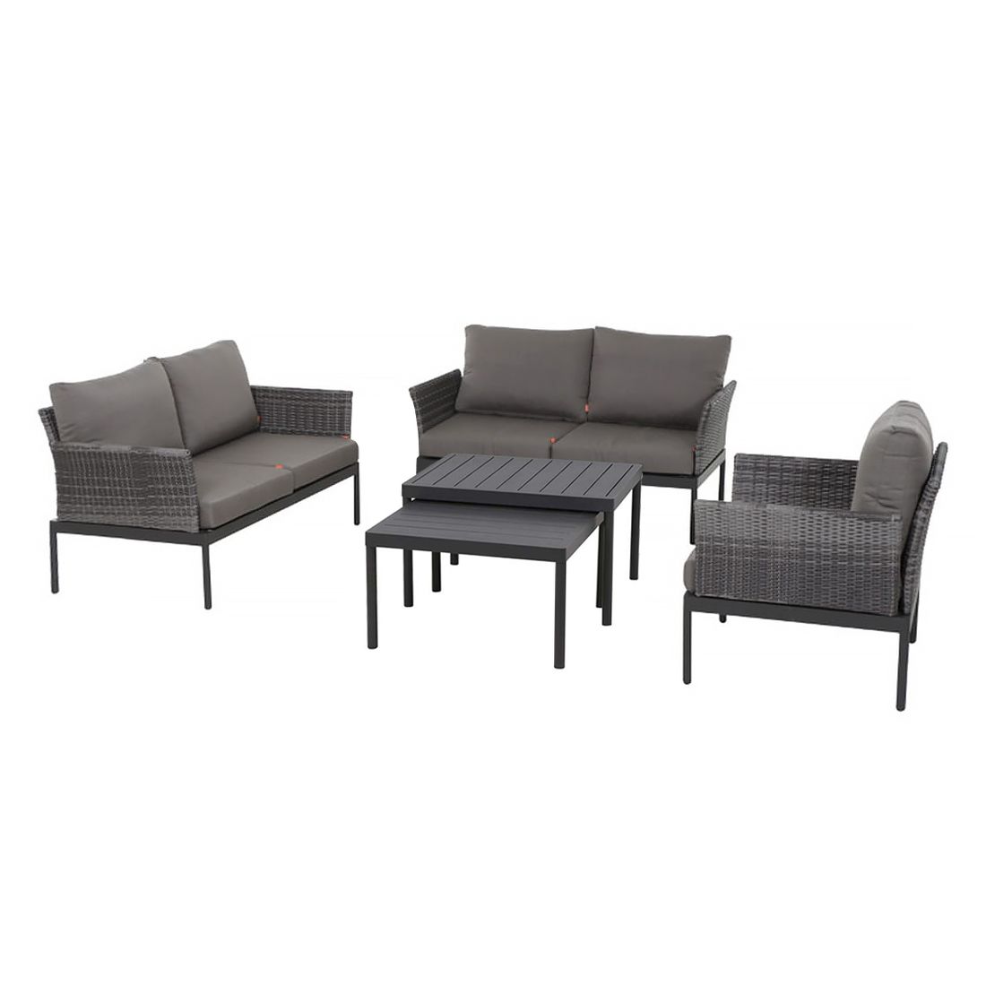Siena Garden Aurelio Loungeset inkl. Loungetische Aluminium/Gardino-Geflecht/Polypropylen