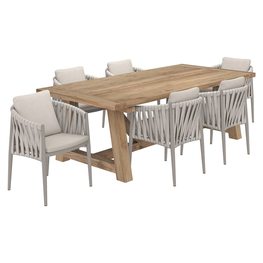 OUTLIV. Lena Gartenmöbel-Set L (6 Plätze) Tisch 240x110cm