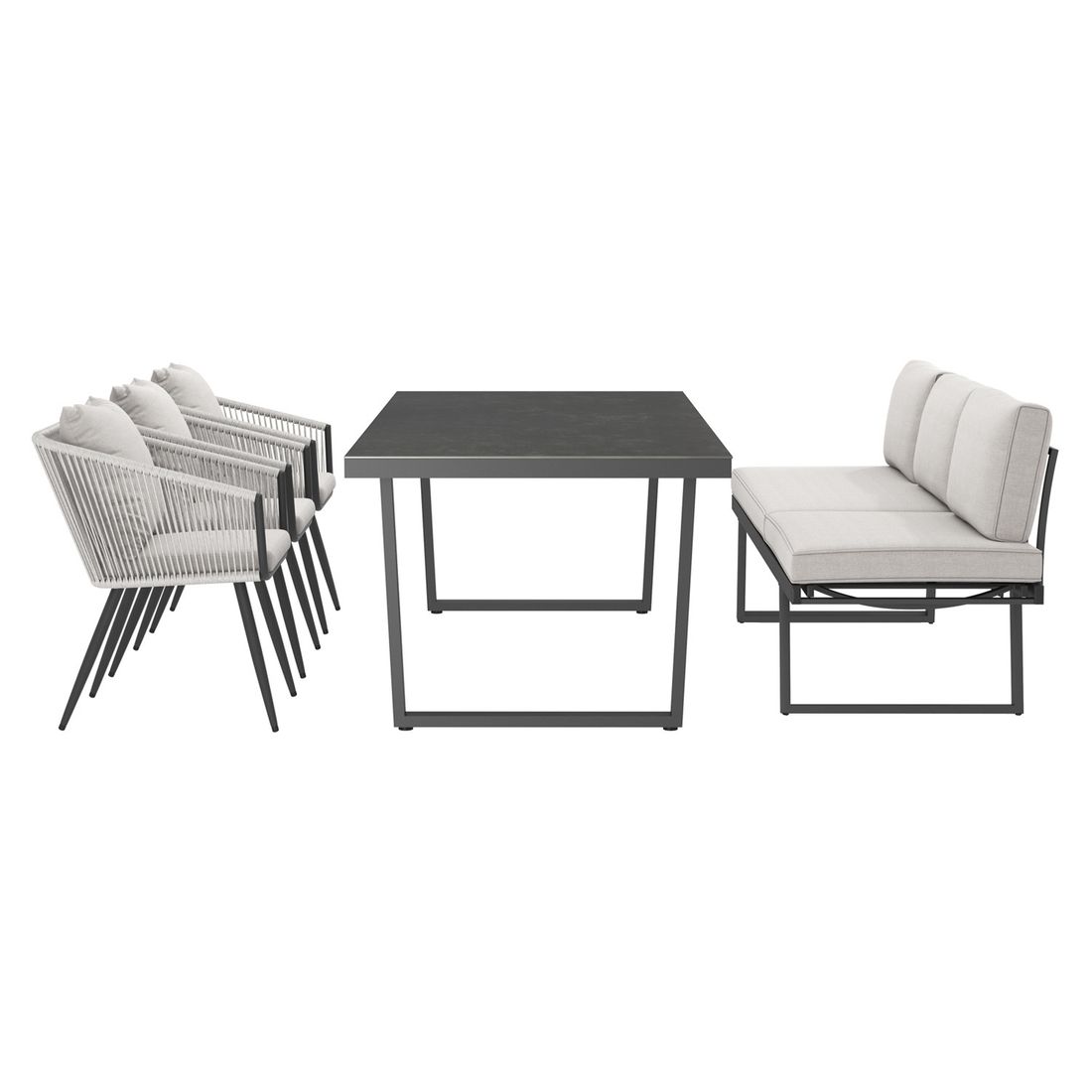 OUTLIV. Alex Gartenmöbel-Set L (6 Plätze) Tisch 220x100cm
