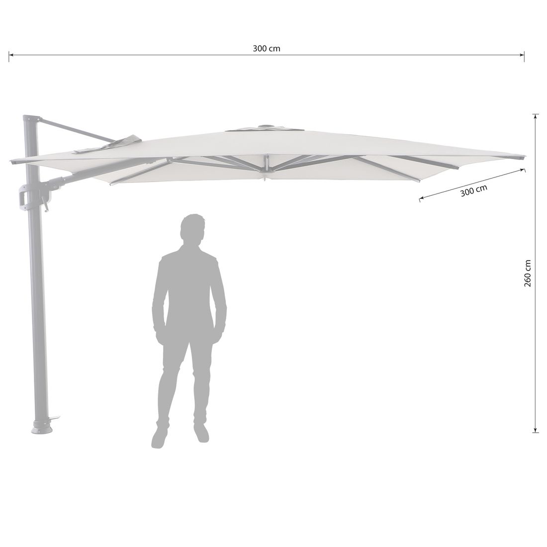 LiRo Amrum Ampelschirm 300x300cm