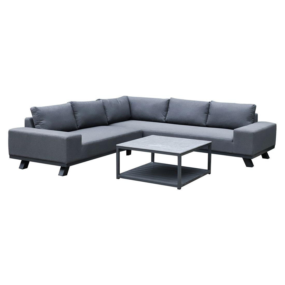 OUTLIV. Madagaskar Ecklounge inkl. Loungetisch Aluminium/Creacryl
