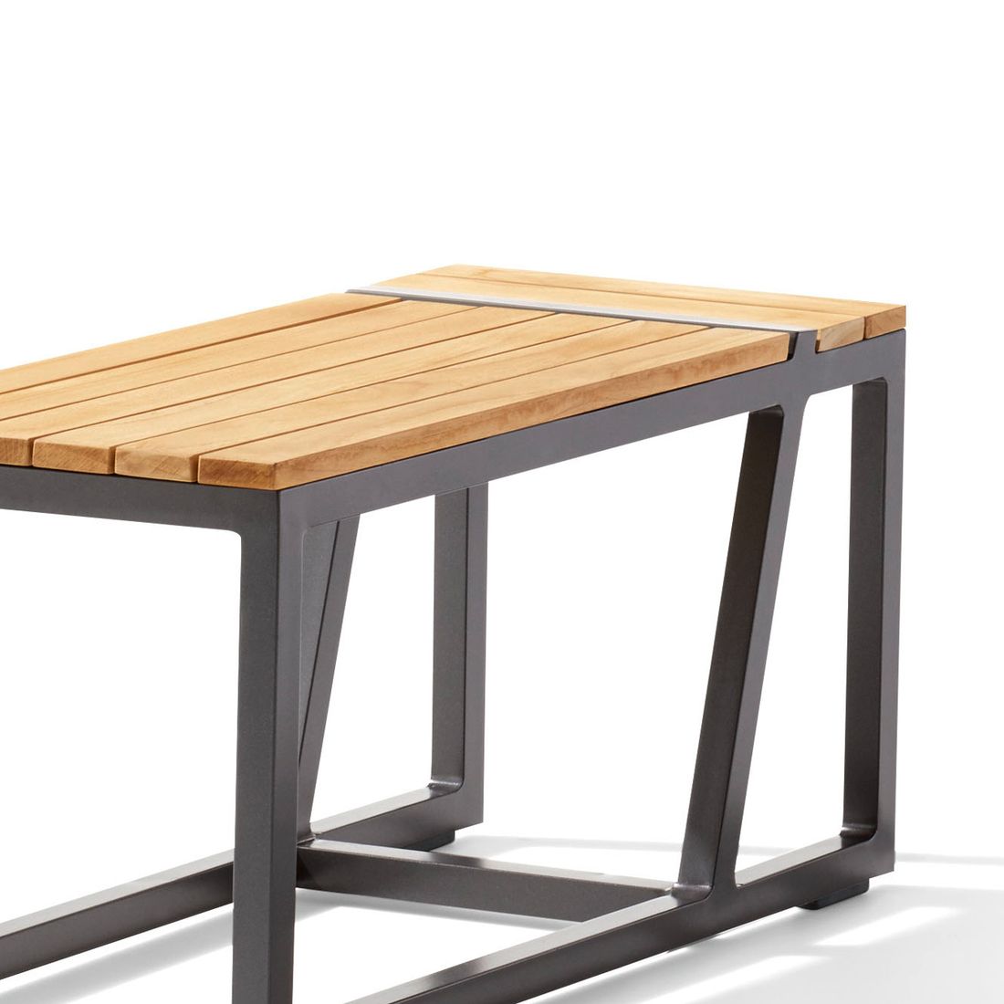 Sieger Havanna Beistelltisch 69x32cm Aluminium/Teak