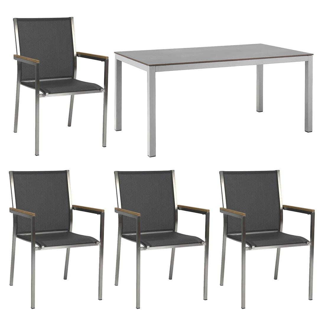 Stern Polaris Gartenmöbel-Set M (4 Plätze) mit OUTLIV. Tisch 160x90cm