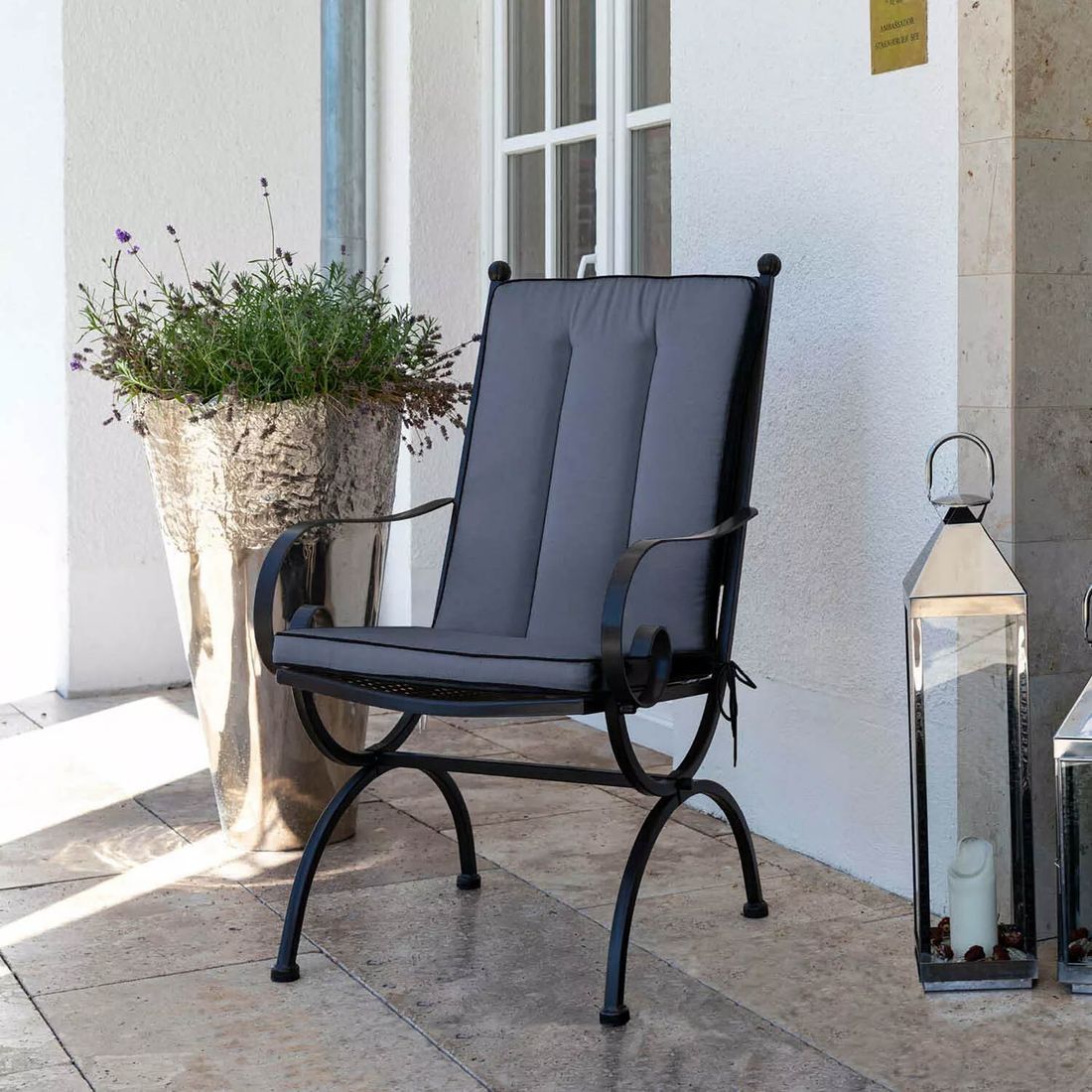 MBM Romeo Elegance Gartensessel Hochlehner Schmiedeeisen