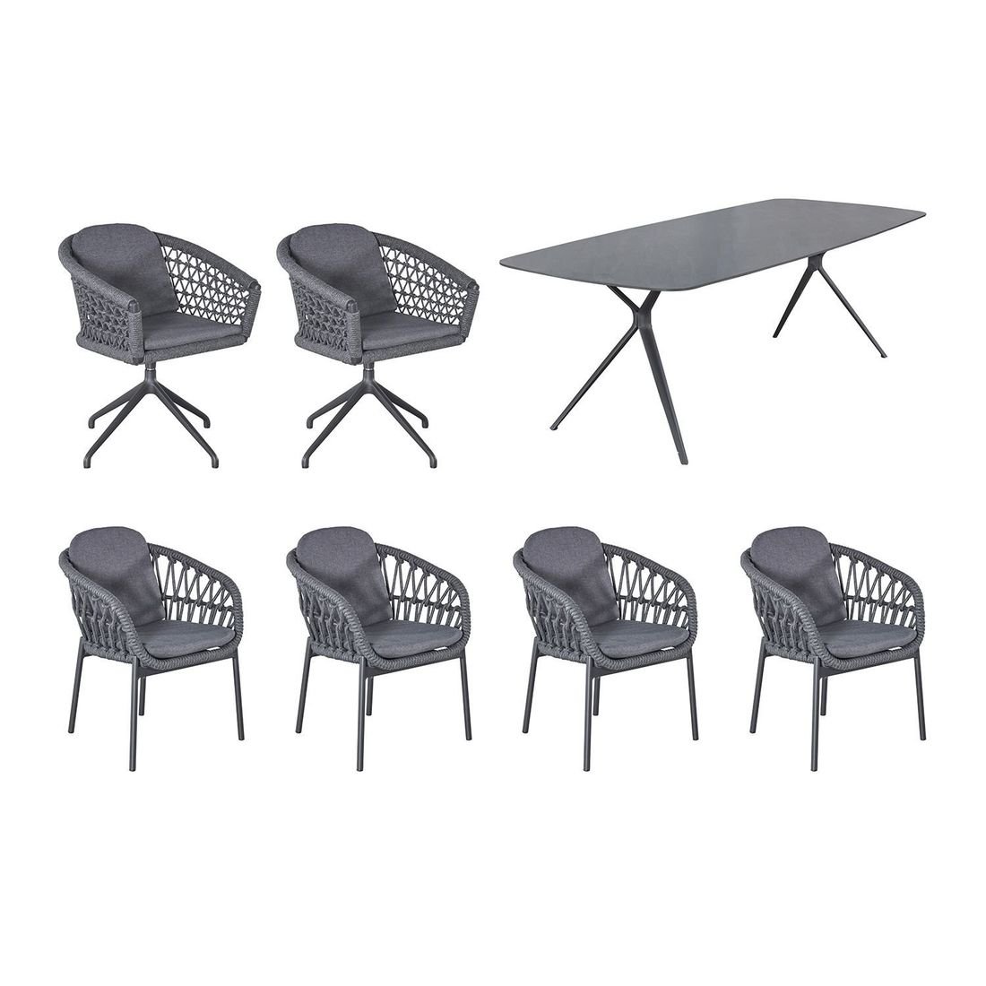 LC Garden Bari Gartenmöbel-Set L 6 (Plätze) Tisch 240x100cm