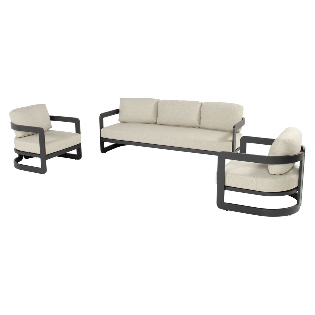 Hartman Milano Loungeset inkl. Loungetisch Aluminium/Olefin