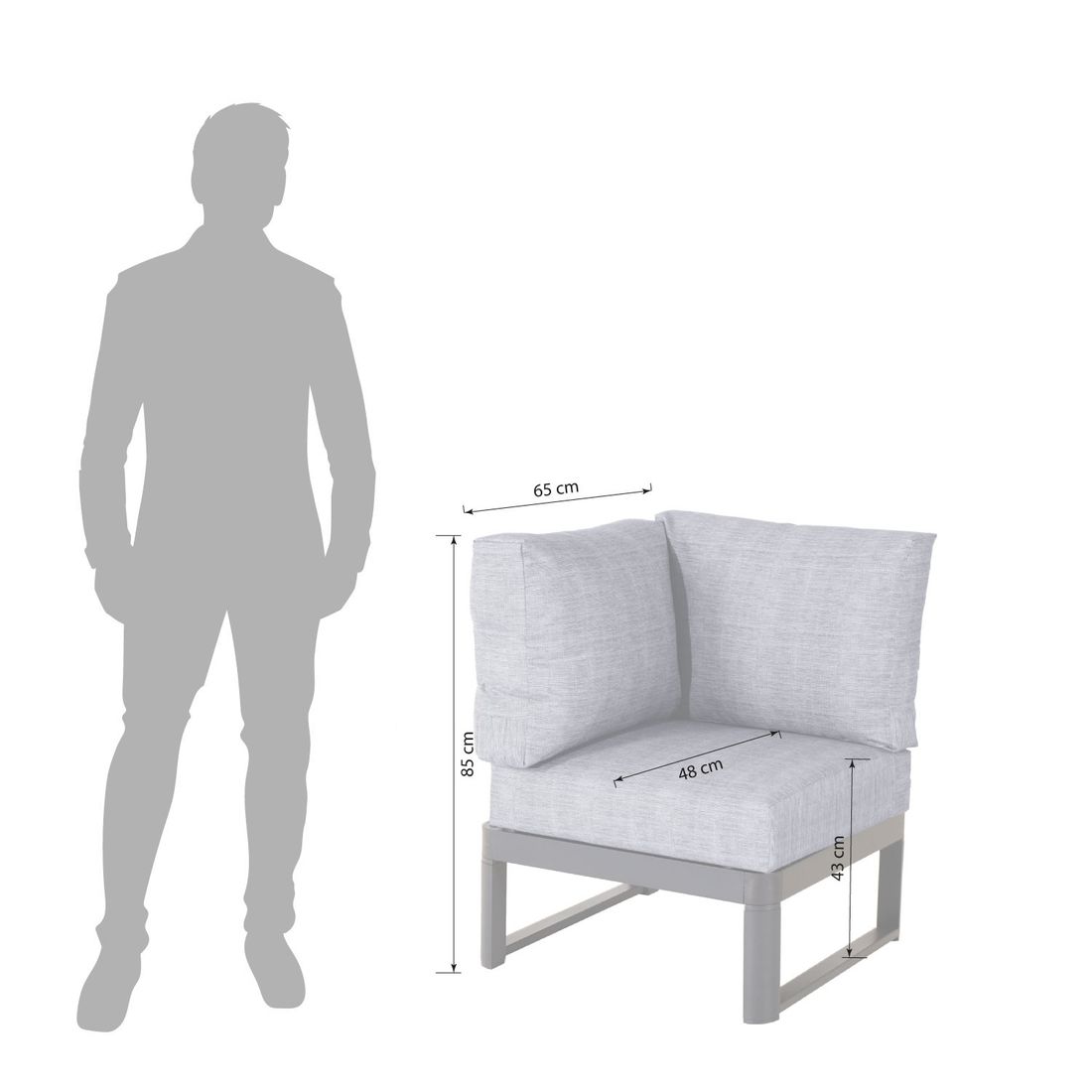 OUTLIV. Pandora Ecklounge Aluminium/Polyester