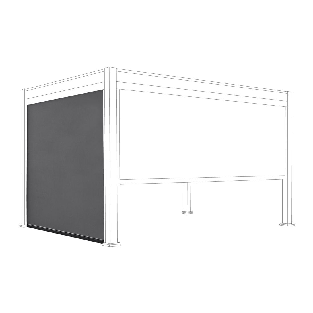 OUTLIV. Bio Santorini Seitenteil für Gartenpergola 300cm Aluminium