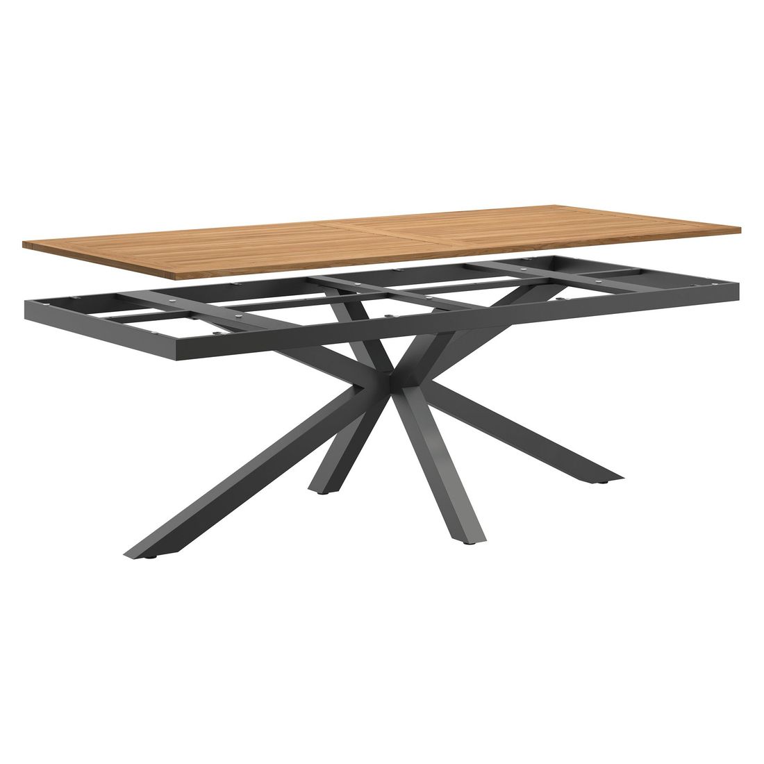 OUTLIV. Gartentisch 220x100cm Aluminium/Teak