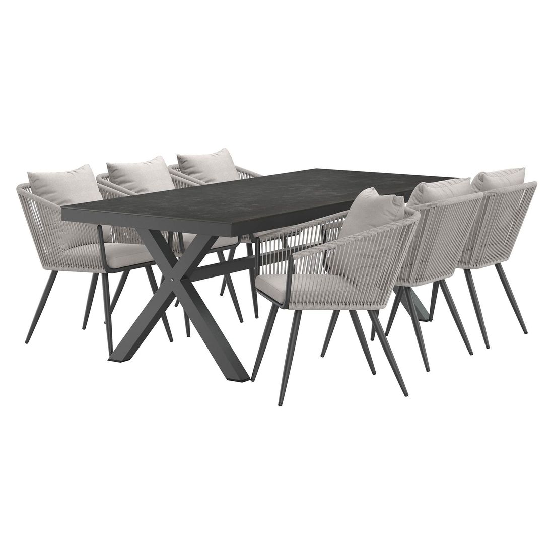 OUTLIV. Alex Gartenmöbel-Set L (6 Plätze) Tisch 220x100cm