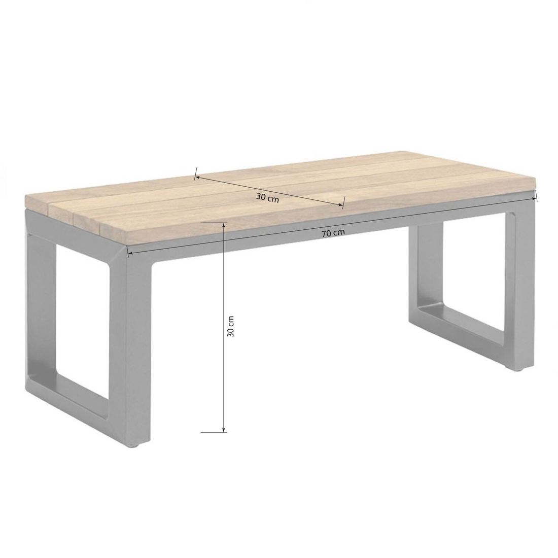 Kettler Ocean Skid Dininglounge Tisch 160x95cm Aluminium/Olefin