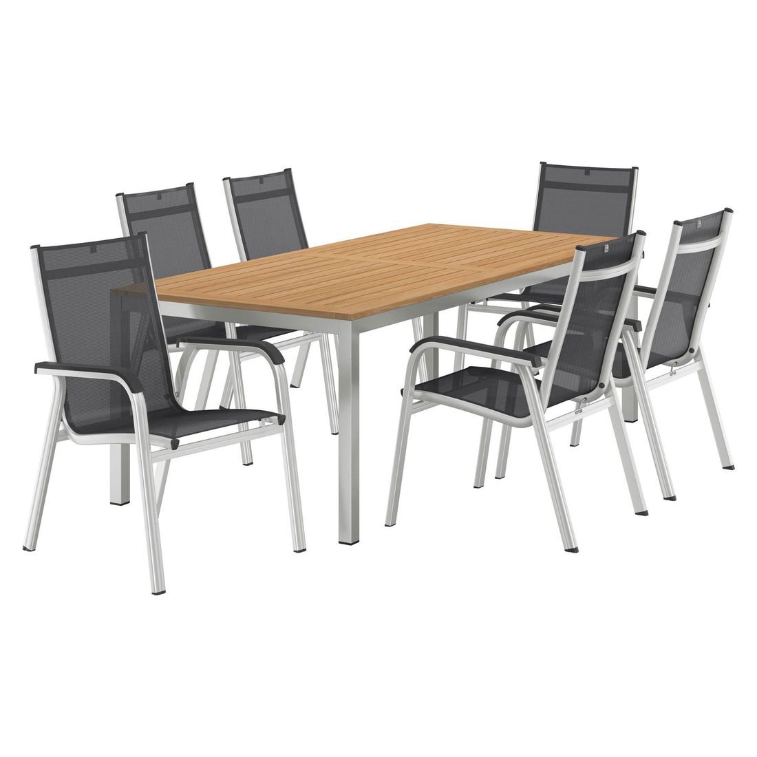 Kettler Basic Plus Gartenmöbel-Set 7-tlg. Tisch 220x100cm