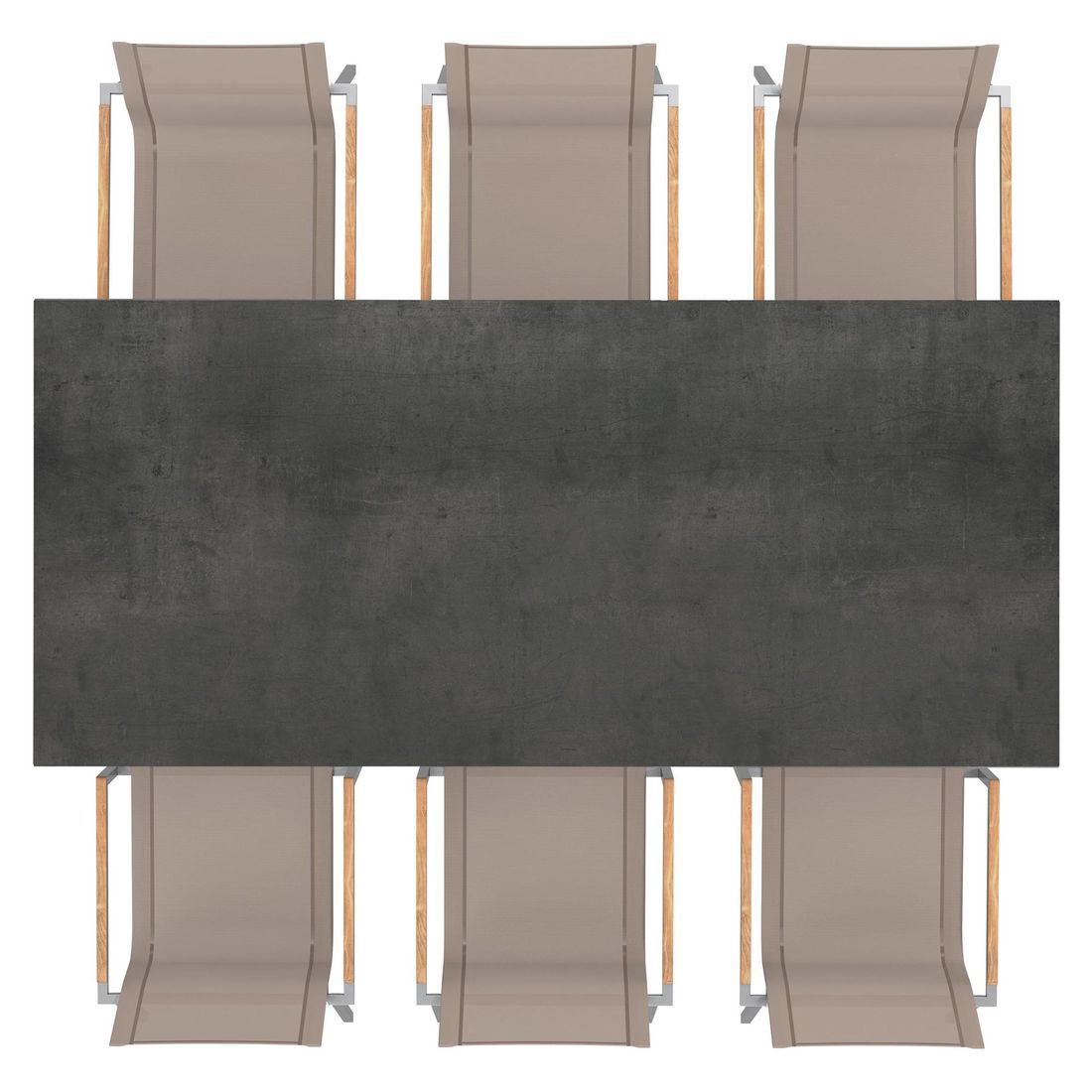 OUTLIV. Rimini Gartenmöbel-Set L (6 Plätze) Tisch 220x100cm