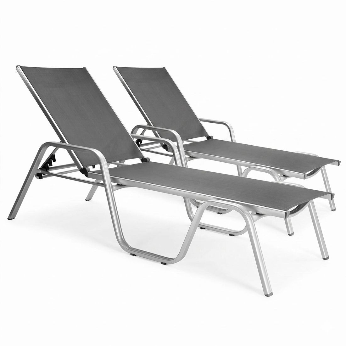 Kettler Basic Plus Gartenliege 2-tlg. verstellbar Aluminium/Outdoorgewebe