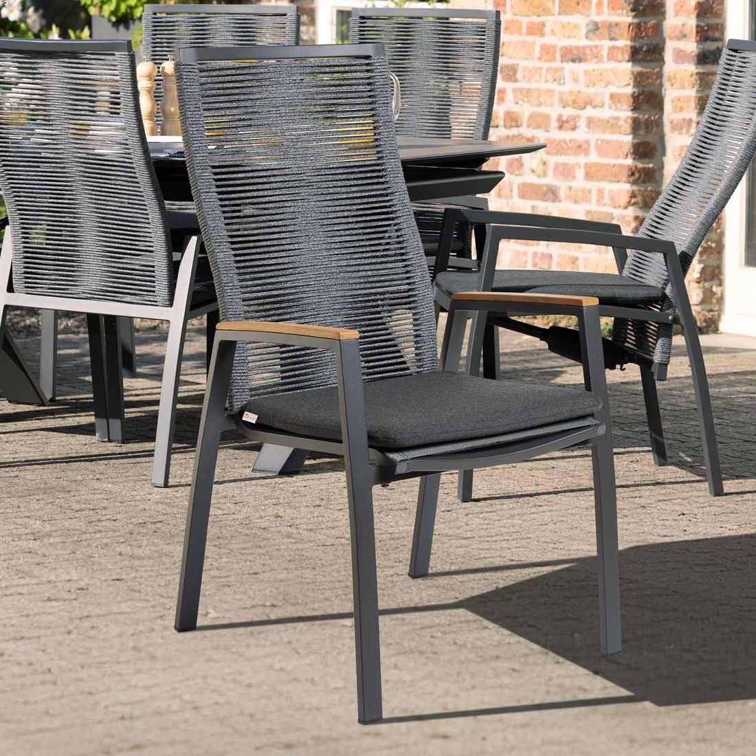 Interliving 7011 Gartensessel Aluminium/Rope