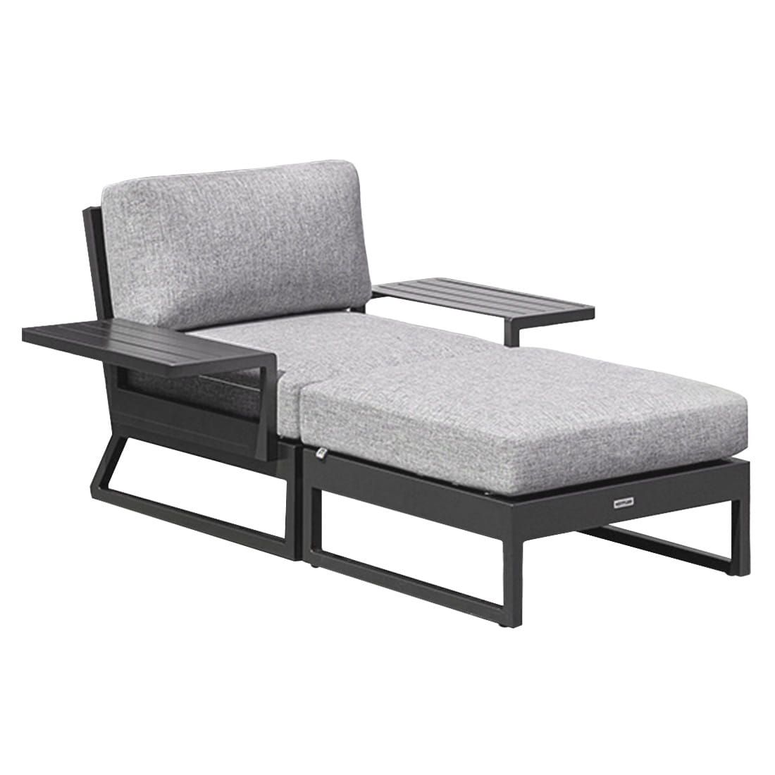 Kettler Ocean Skid Platform Loungesessel mit Hocker Alu/Olefin