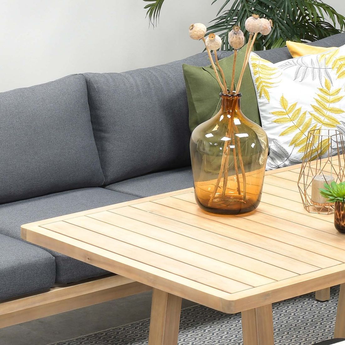 Garden Impressions Santos Dininglounge Tisch 150x90cm Akazie/Rope/Polyester