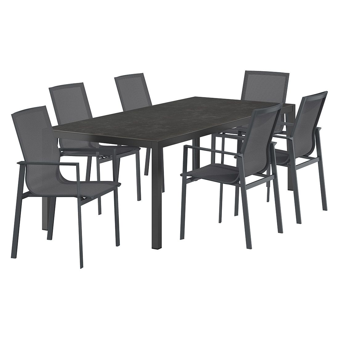 OUTLIV. Atlanta Gartenmöbel-Set L (6 Plätze) Tisch 220x100cm