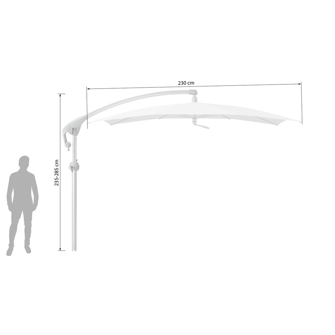 Glatz Pendalex P+ Ampelschirm 285x230cm
