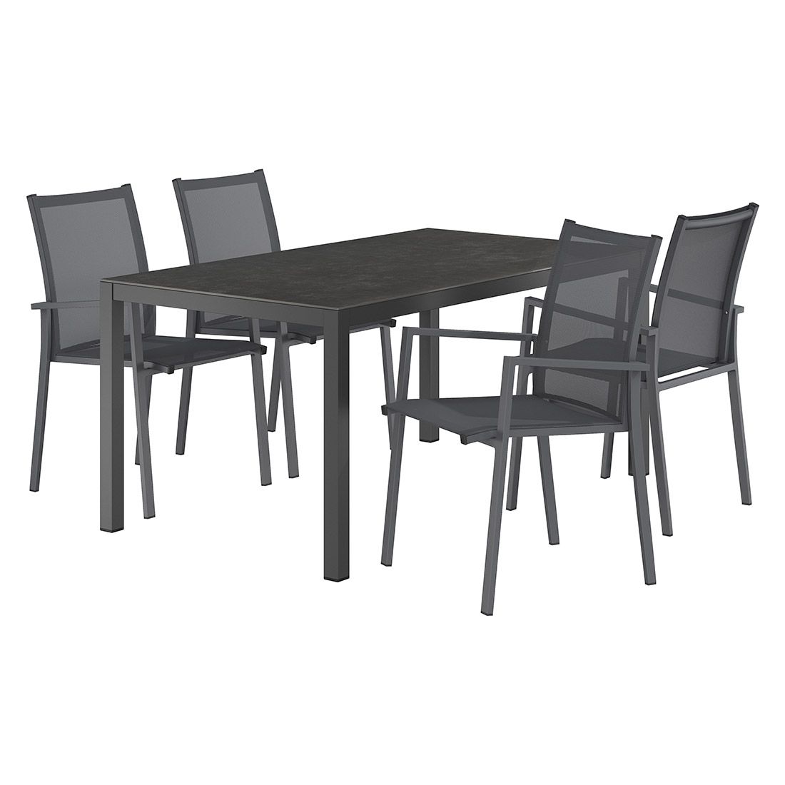 OUTLIV. Kobe Gartenmöbel-Set M (4 Plätze) Tisch 160x90cm