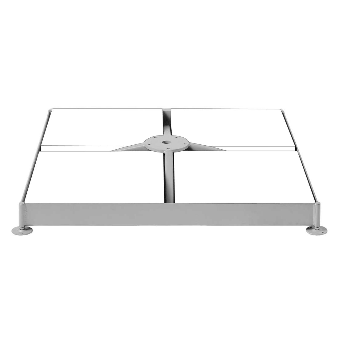 Glatz Schirmsockel M4 für 8 Platten - verzinkt 91x91x12 cm - ohne Platten - ohne Standrohr